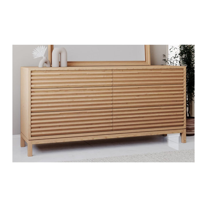 Tanner Six Drawer Dresser by Modus in Flaxen — on a white background