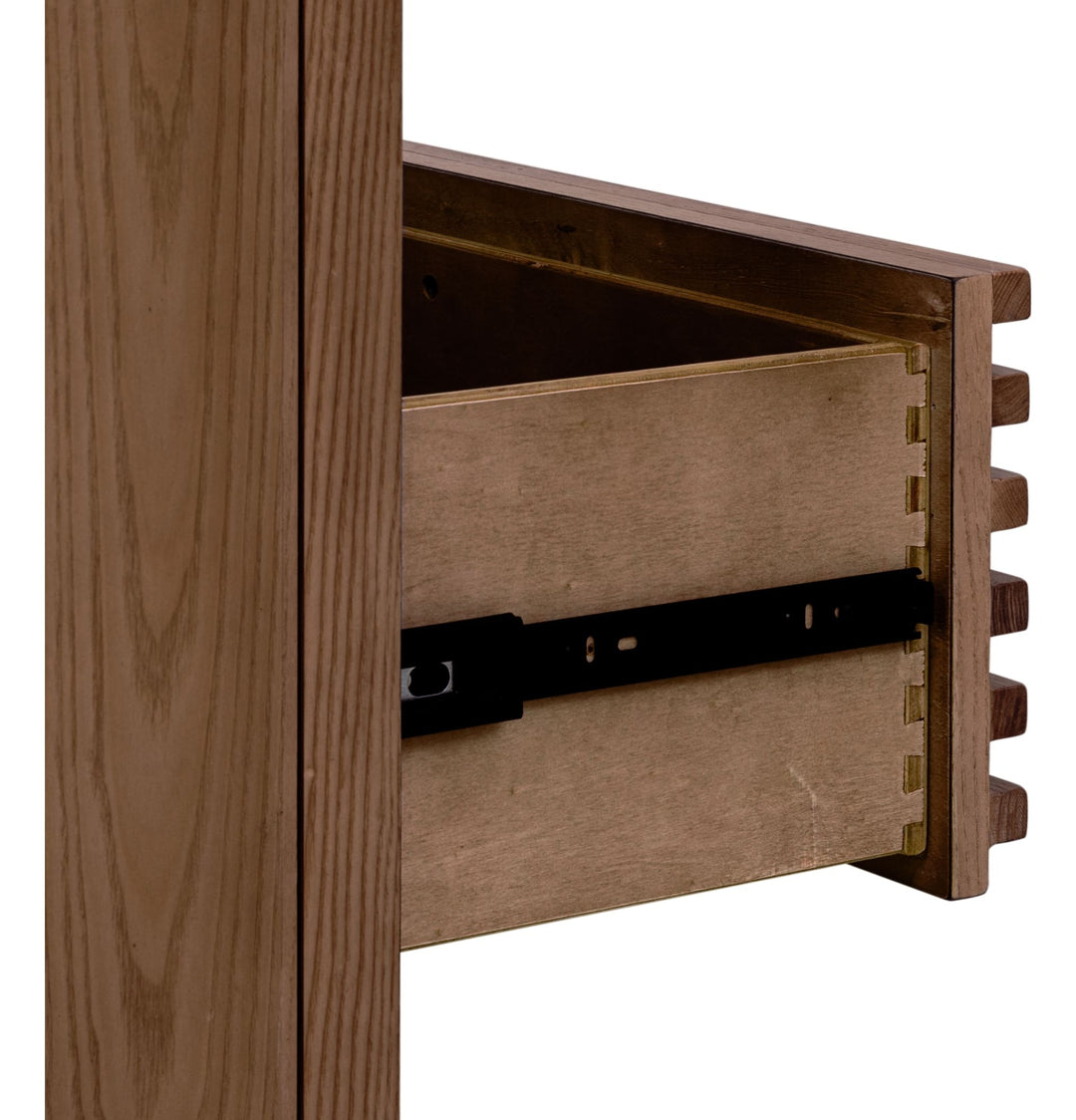 Tanner Six Drawer Dresser in Roux — detail view