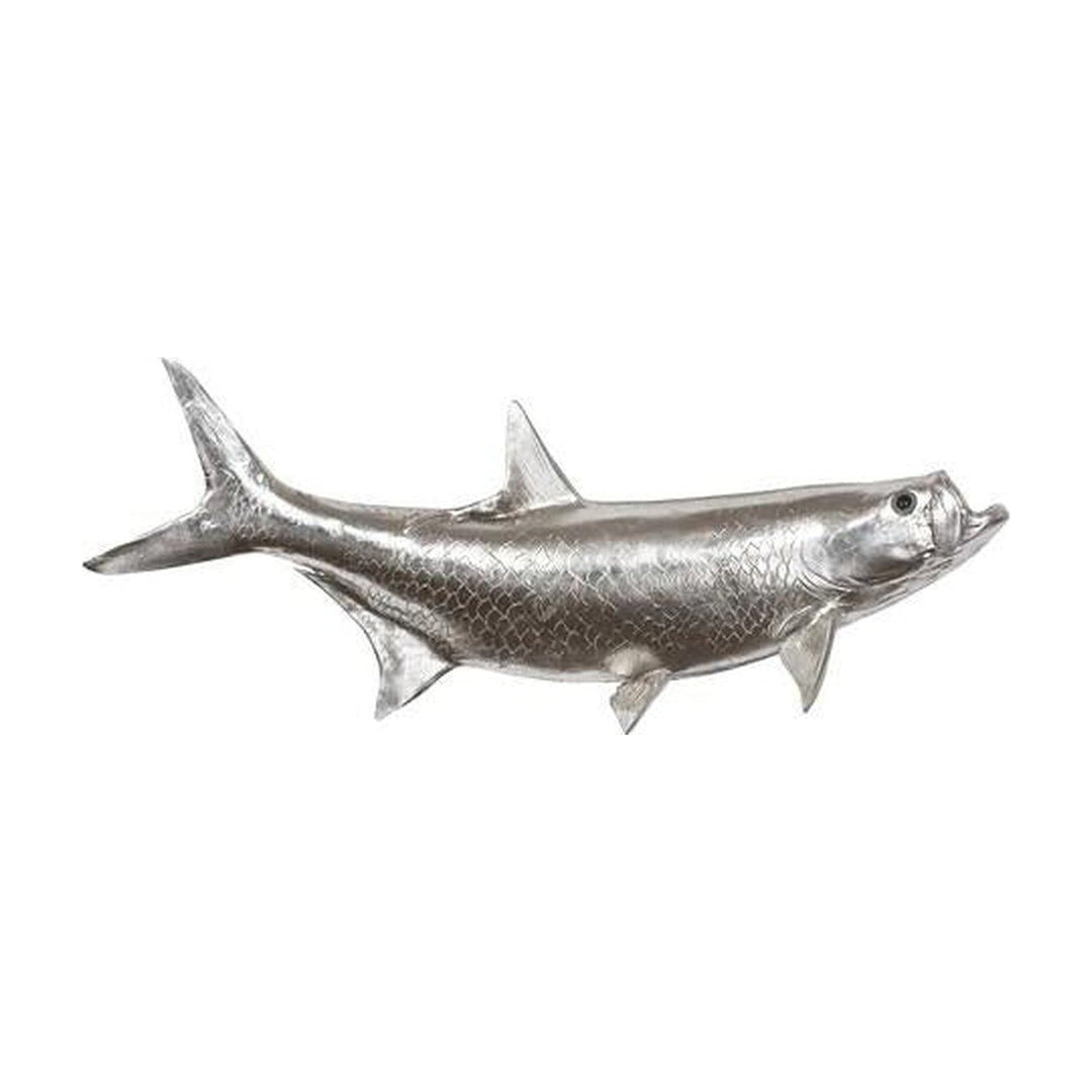Tarpon Fish Wall Sculpture, Resin, Silver Leaf Phillips Collection