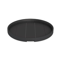 Tavola Aluminum Round Tray 18" by Harbour in Aluminum Asteroid