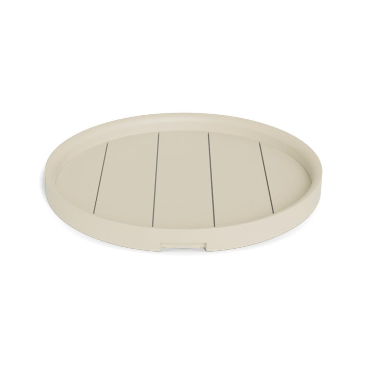 Tavola Aluminum Round Tray 18" by Harbour in Aluminum Bone