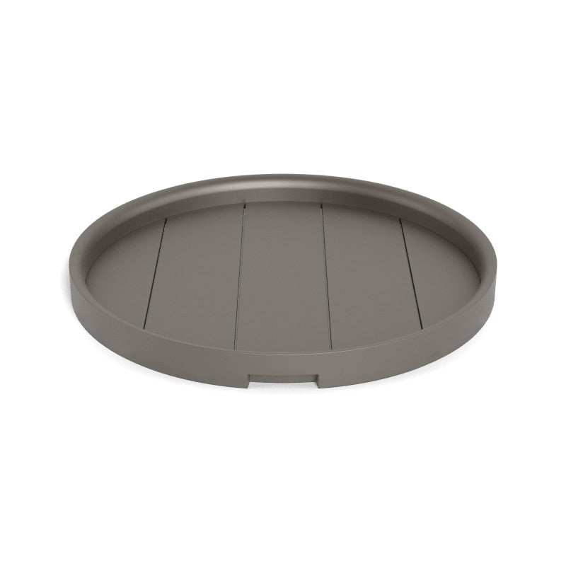 Tavola Aluminum Round Tray 18" by Harbour in Aluminum Taupe
