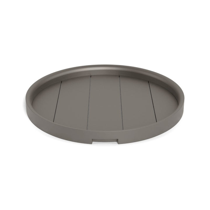 Tavola Aluminum Round Tray 18" by Harbour in Aluminum Taupe
