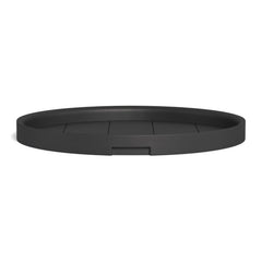 Tavola Aluminum Round Tray 24" by Harbour in Aluminum Asteroid