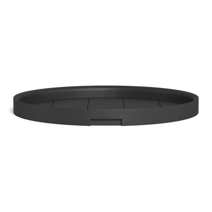 Tavola Aluminum Round Tray 24" by Harbour in Aluminum Asteroid