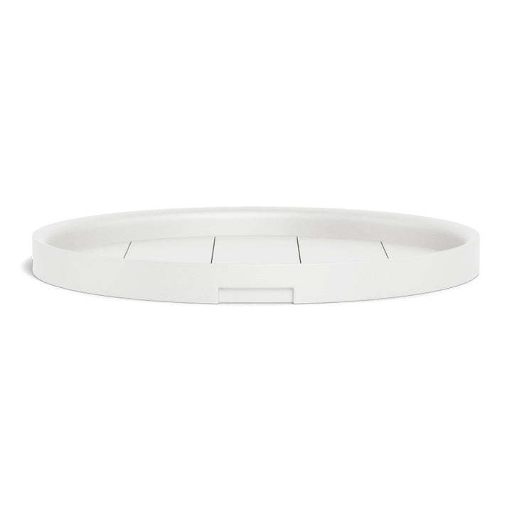 Tavola Aluminum Round Tray 24" by Harbour in Aluminum White