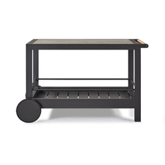 Tavola Aluminum Stone Bar Cart by Harbour in Aluminum Asteroid