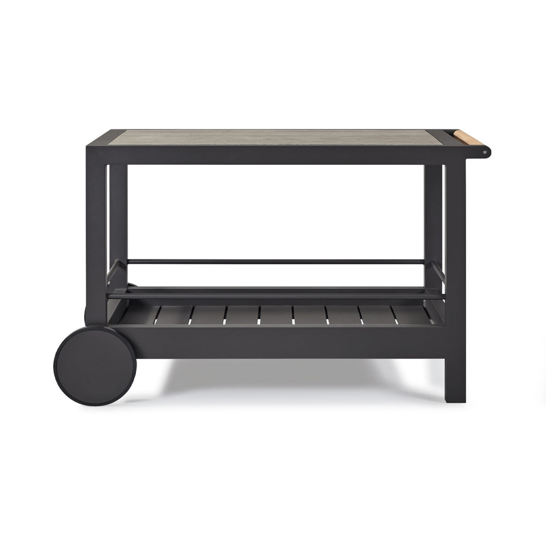 Tavola Aluminum Stone Bar Cart by Harbour