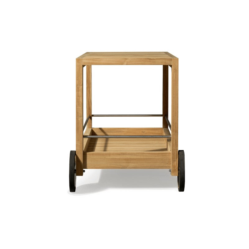 Tavola Teak Slatted Bar Cart by Harbour detail view 2