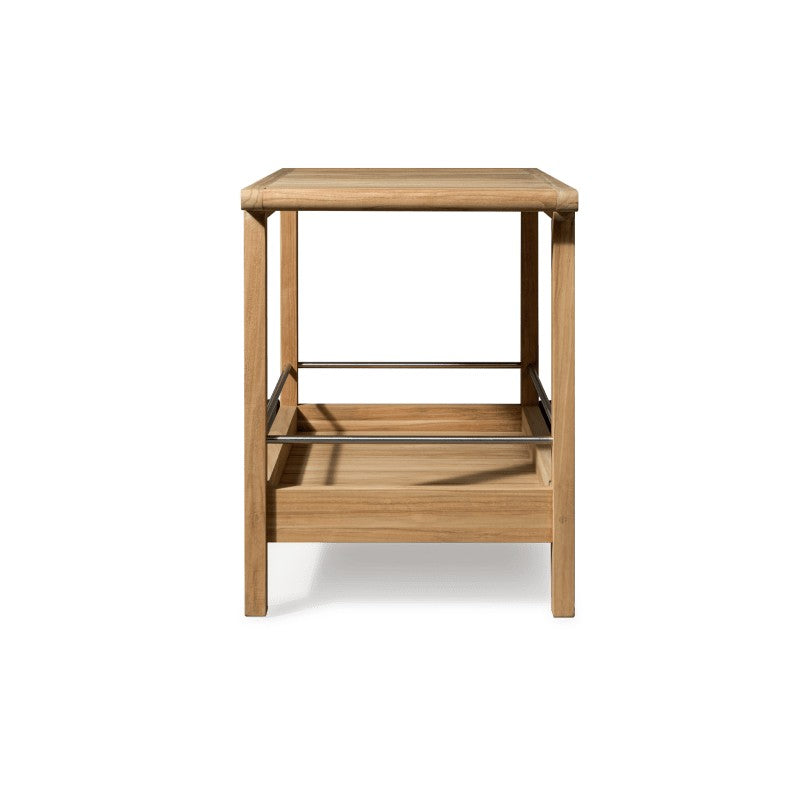 Tavola Teak Slatted Bar Cart by Harbour detail view 3