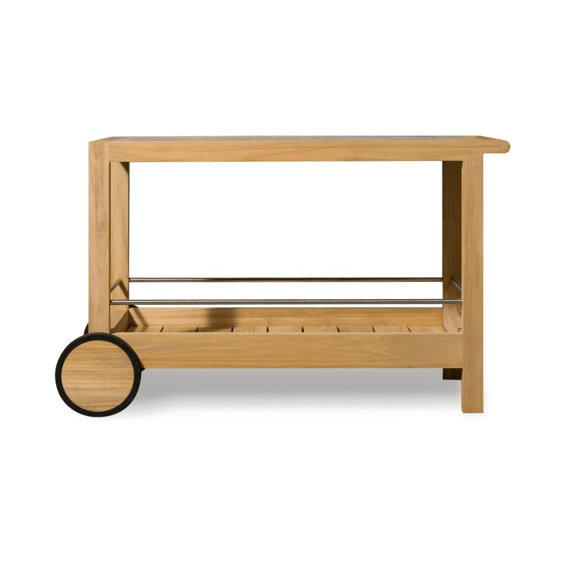 Tavola Teak Stone Bar Cart by Harbour