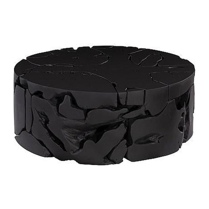 Teak Chunk Round Coffee Table Phillips Collection