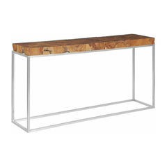 Teak Puzzle Console Phillips Collection