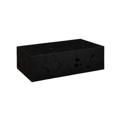 Teak Slice Coffee Table, Rectangle, Black Phillips Collection