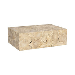 Teak Slice Coffee Table, Rectangle, Bleached Phillips Collection