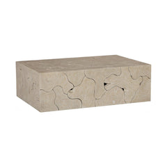 Teak Slice Coffee Table, Rectangle, Oat Finish by Phillips Collection — centered product view