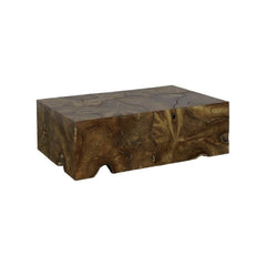 Teak Slice Coffee Table, Rectangle Phillips Collection