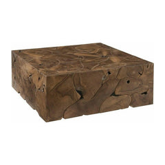 Teak Slice Square Coffee Table Phillips Collection