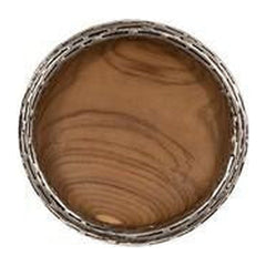 Teak Wood Bowl Wall Art, Metallurgy Edge Phillips Collection