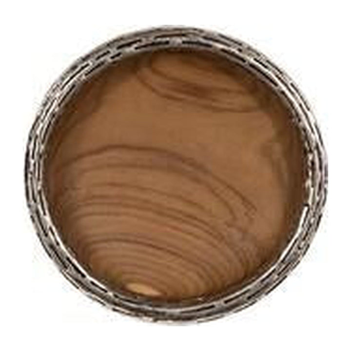 Teak Wood Bowl Wall Art, Metallurgy Edge Phillips Collection