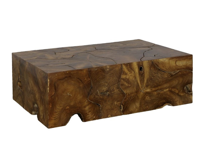 Teak Slice Coffee Table, Rectangle Coffee Tables Phillips Collection