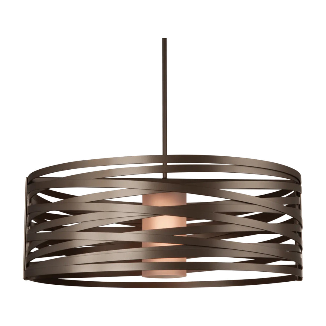 Tempest Drum Chandelier with Glass Shade by Hammerton Studio — Large, frosted glass diffuser