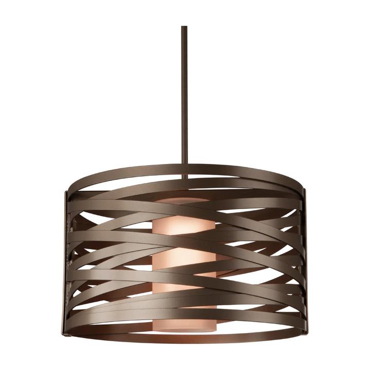 Tempest Drum Chandelier with Glass Shade by Hammerton Studio — Small, frosted glass diffuser