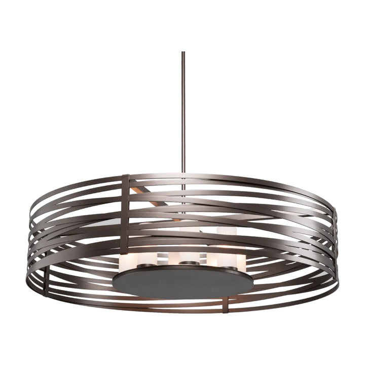 Tempest Drum Chandelier with Glass Shade by Hammerton Studio — XXL, frosted glass diffuser