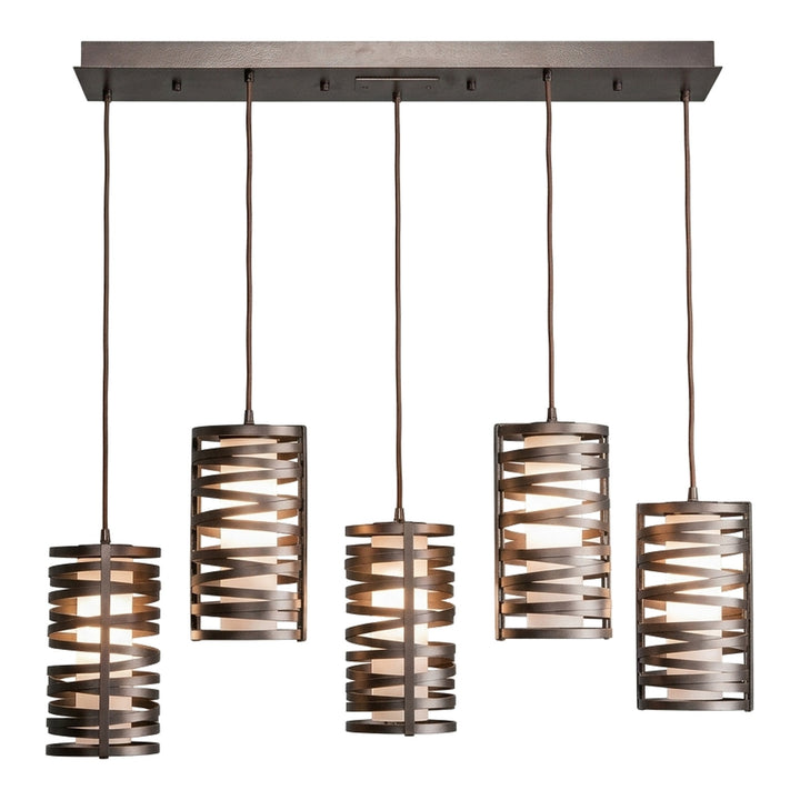 Tempest Linear Pendant Chandelier by Hammerton Studio, 5 Lights