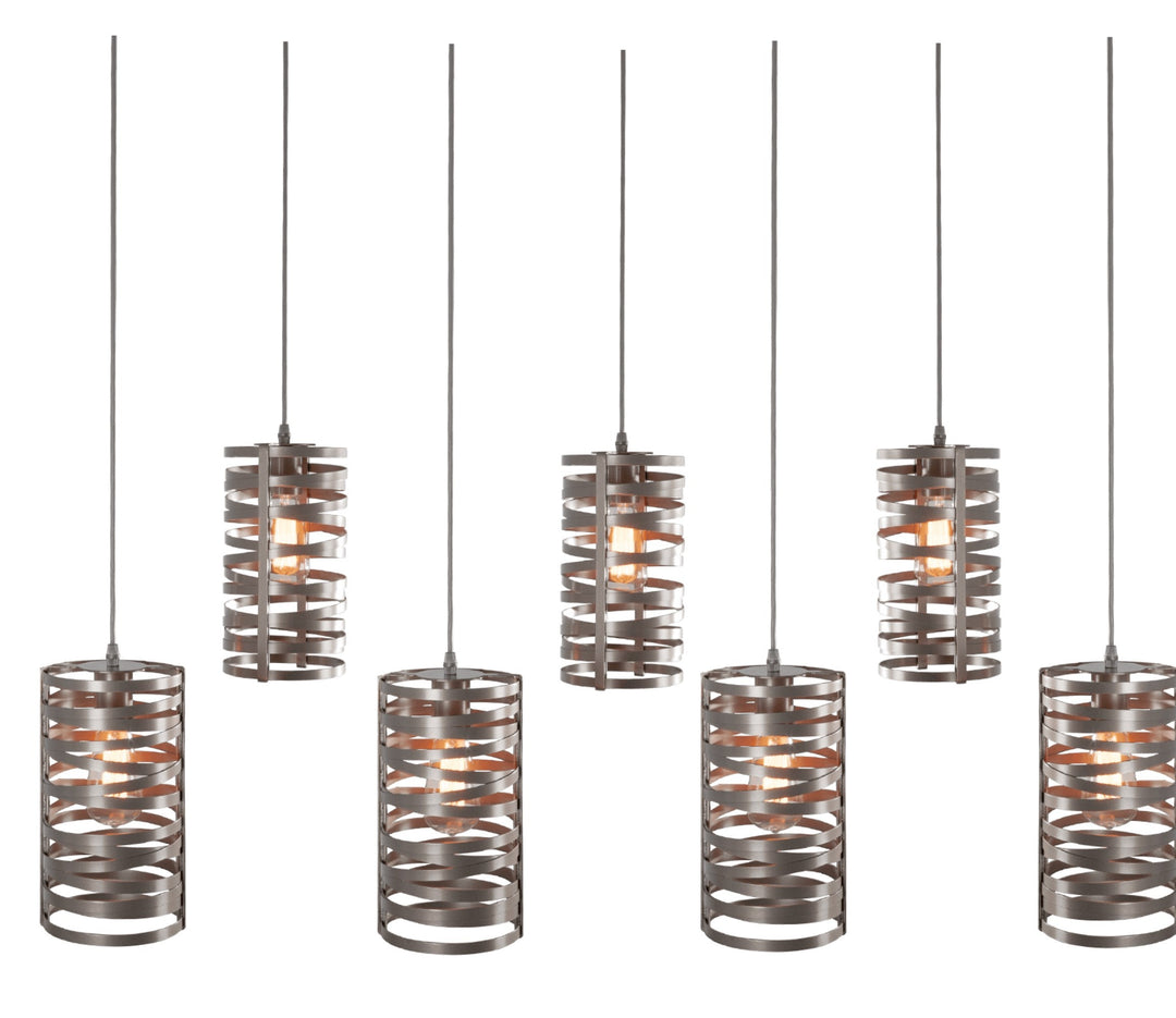 Tempest Linear Pendant Chandelier by Hammerton Studio in a styled interior