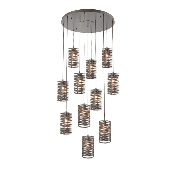 Tempest Round Pendant Chandelier by Hammerton Studio, 11 Lights