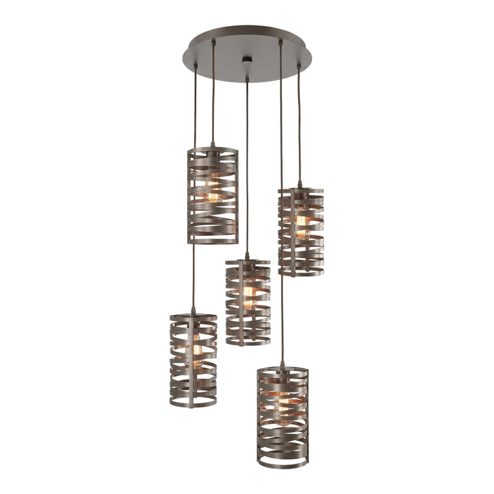 Tempest Round Pendant Chandelier by Hammerton Studio, 5 Lights