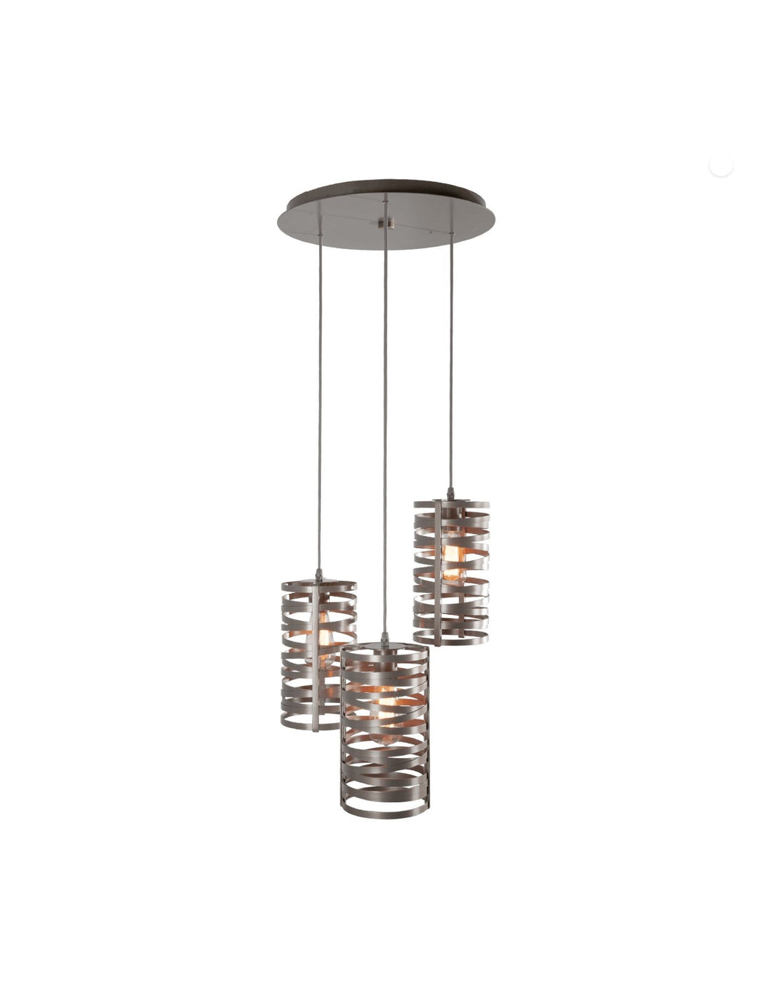 Tempest Round Pendant Chandelier by Hammerton Studio, finish and glass detail