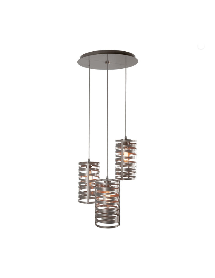 Tempest Round Pendant Chandelier by Hammerton Studio, finish and glass detail