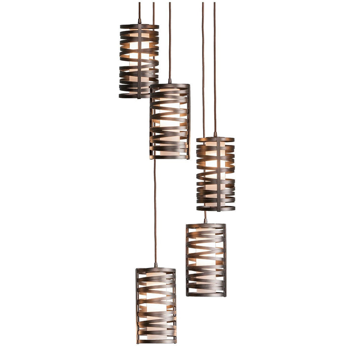 Tempest Round Pendant Chandelier by Hammerton Studio, finish and glass detail