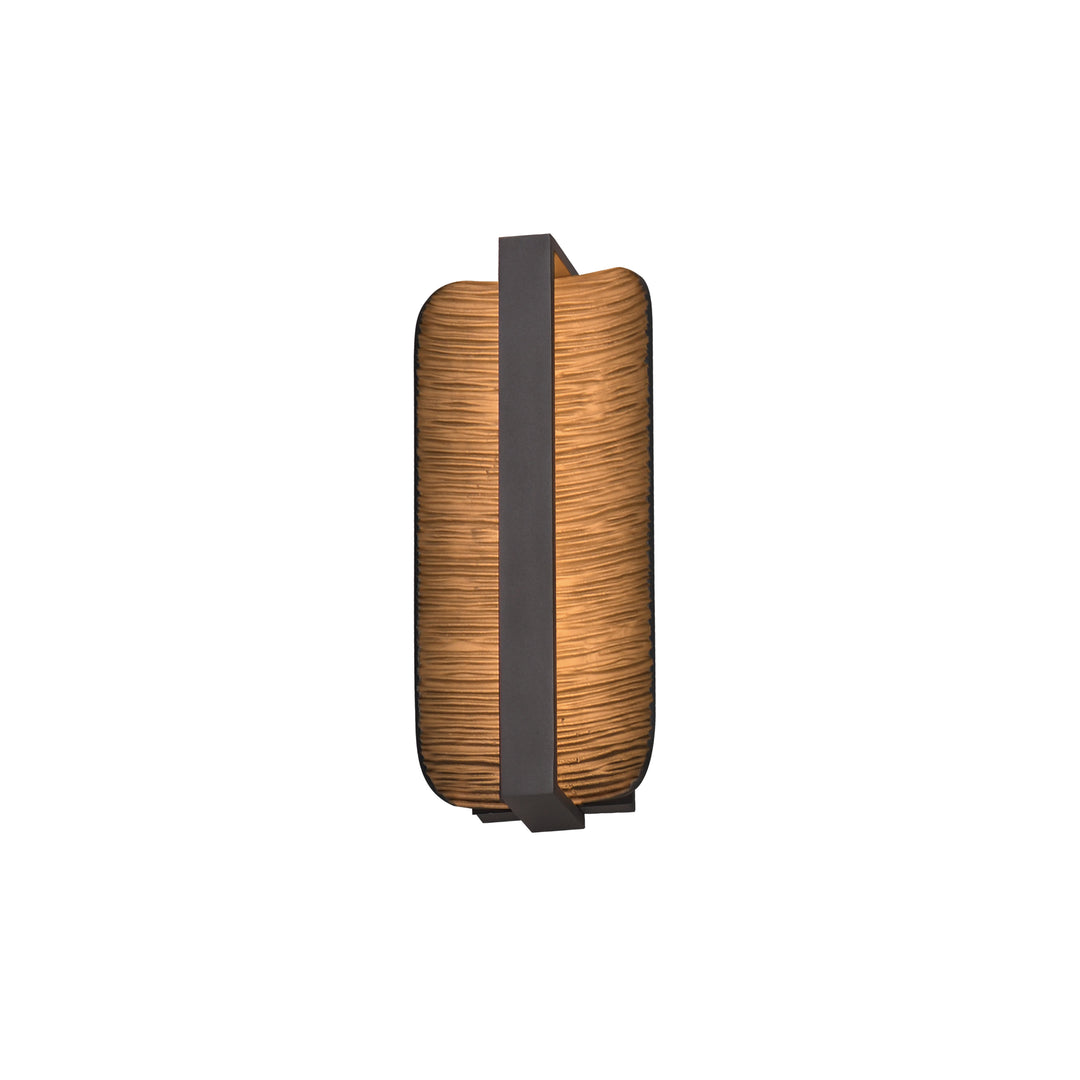 Terra 16" LED Outdoor Wall Sconce by ET2 Lighting in Architectural Bronze, front view