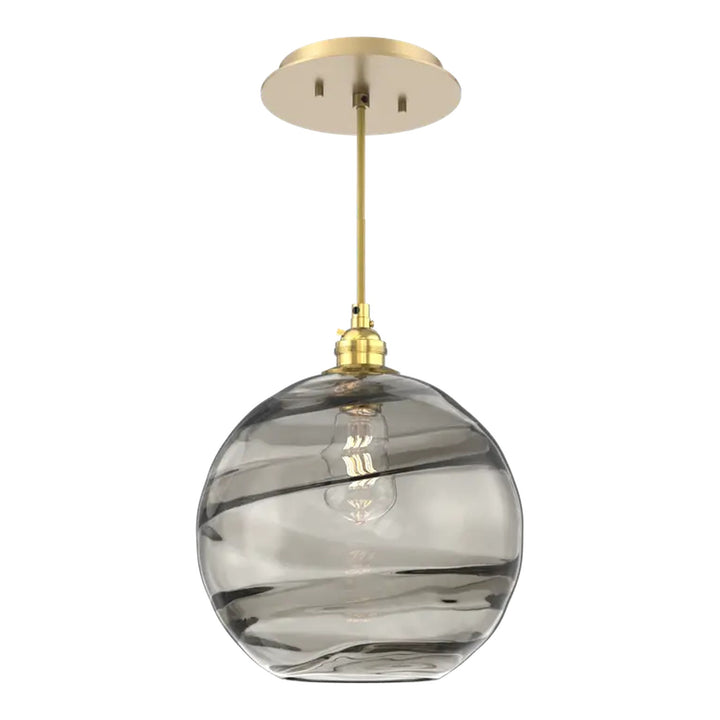Terra Pendant by Hammerton Studio in Gilded Brass on adjustable cord