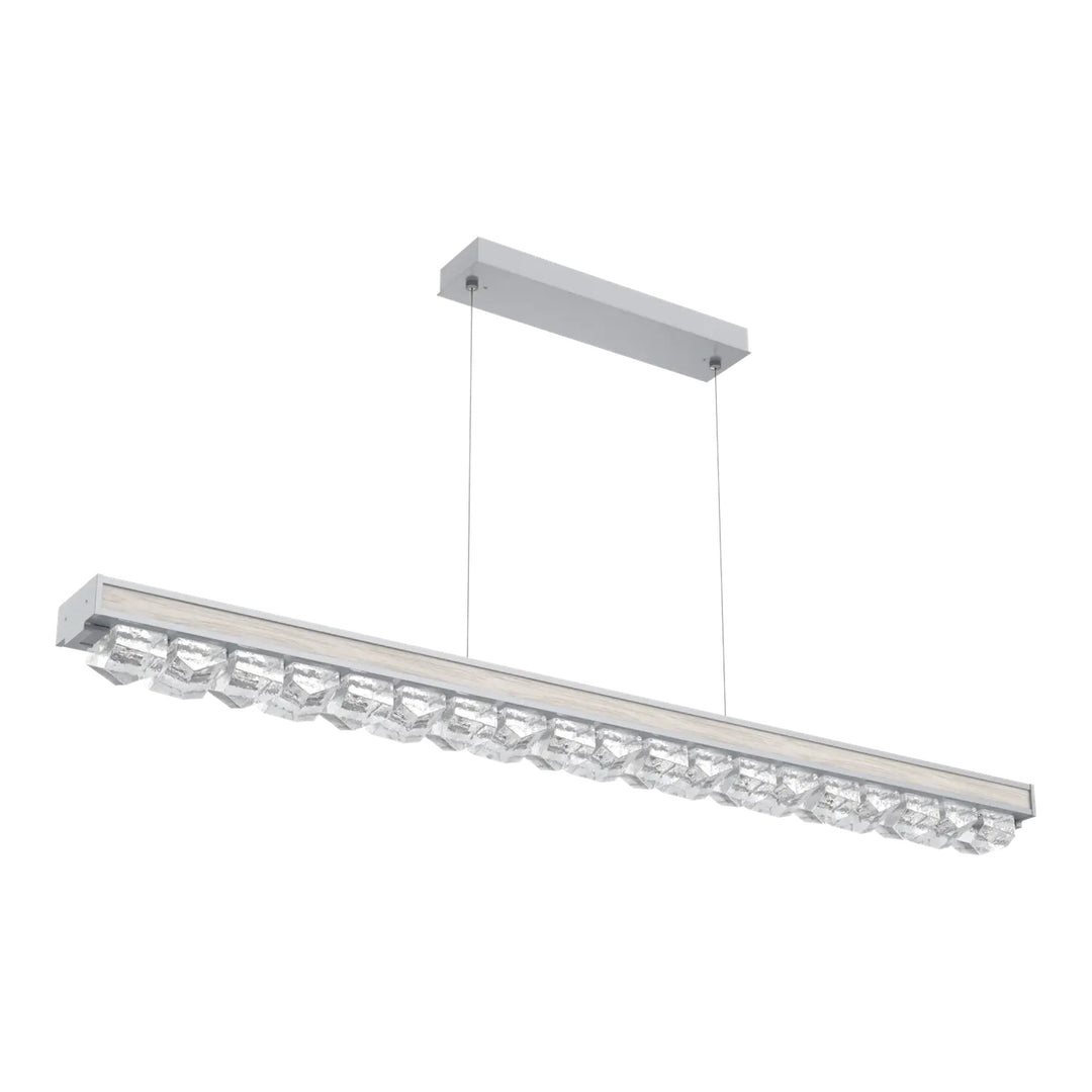 Tessera Linear Chandelier by Hammerton Studio in Classic Silver