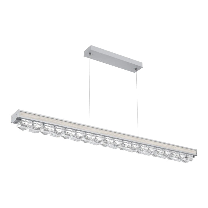 Tessera Linear Chandelier by Hammerton Studio in Classic Silver