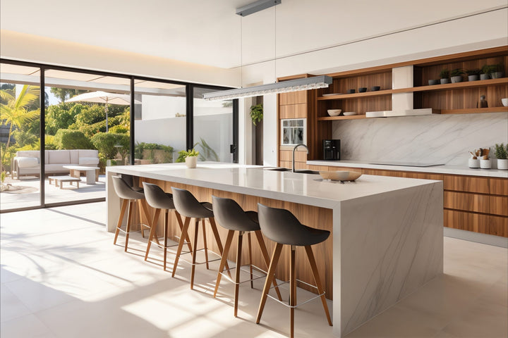 Tessera Linear Chandelier by Hammerton Studio in a styled interior