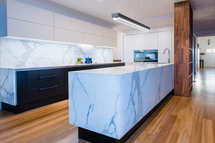 Tessera Linear Chandelier by Hammerton Studio in a styled interior