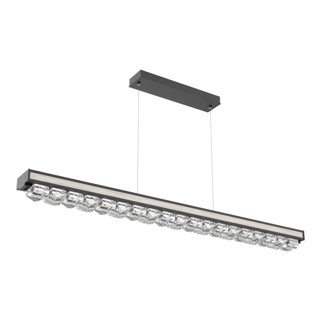 Tessera Linear Chandelier by Hammerton Studio in Matte Black