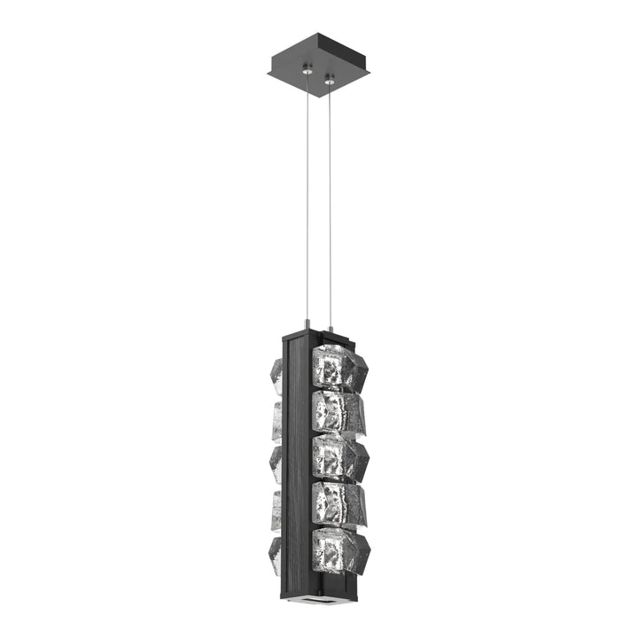 Tessera Pendant by Hammerton Studio – Medium in Matte Black with Facet motif