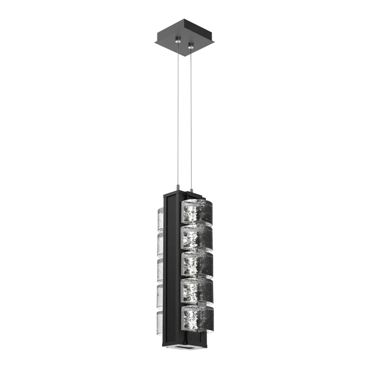 Tessera Pendant by Hammerton Studio – Medium in Matte Black with Leather - Licorice accent