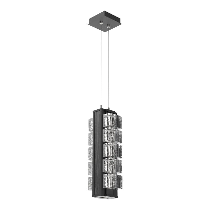 Tessera Pendant by Hammerton Studio – Medium in Matte Black with Wave motif