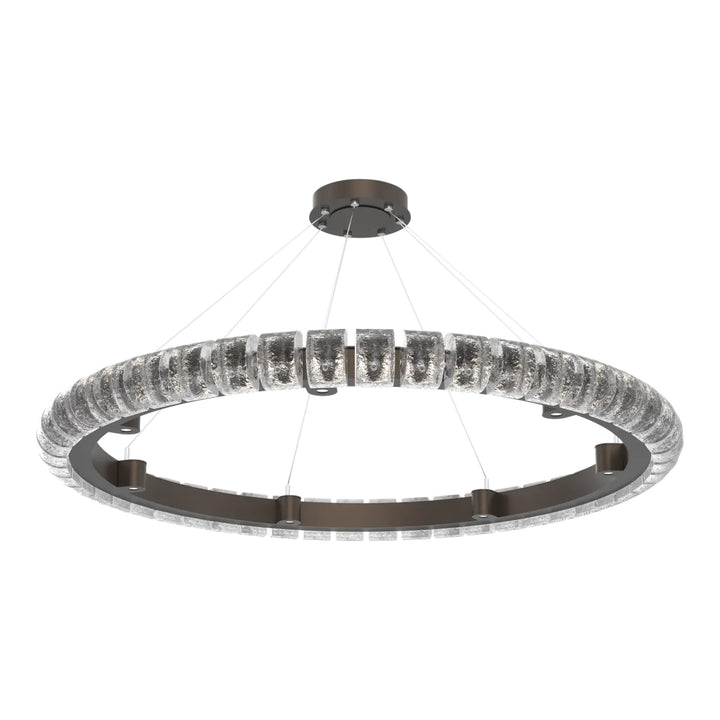Tessera Ring Chandelier by Hammerton Studio – Large in Flat Bronze