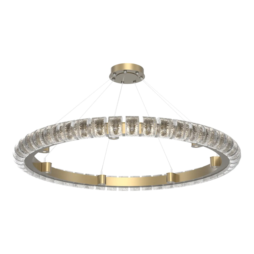 Tessera Ring Chandelier by Hammerton Studio – Large in Gilded Brass