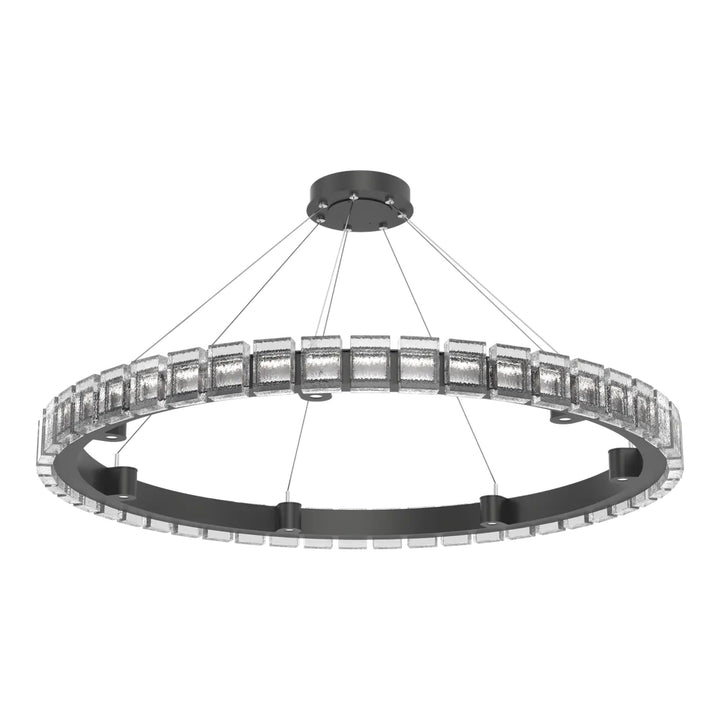 Tessera Ring Chandelier by Hammerton Studio – Large in Matte Black with Pave motif