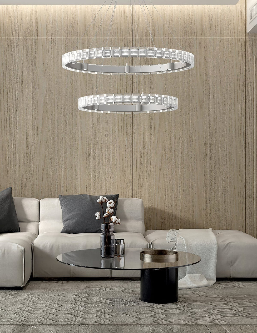 Tessera Ring Chandelier by Hammerton Studio in a styled interior