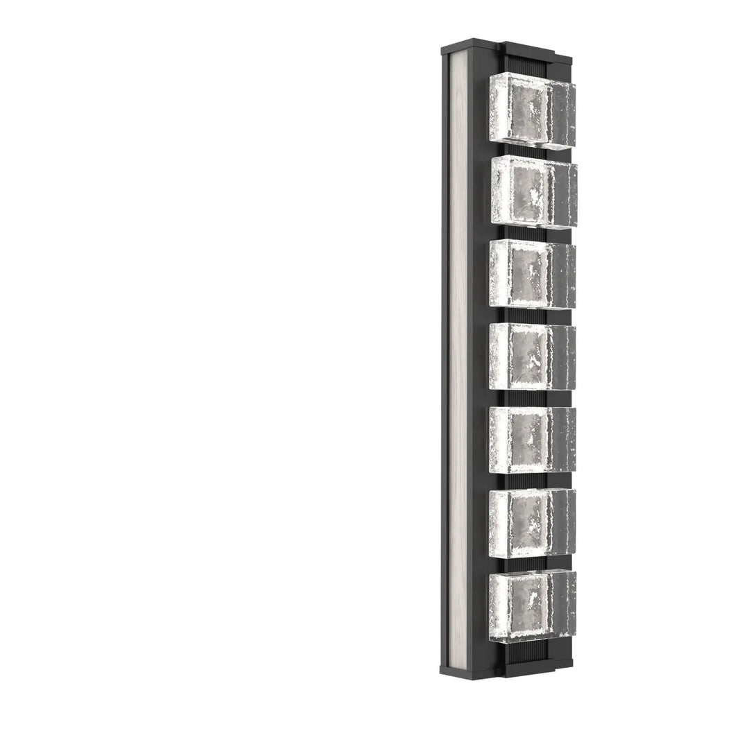 Tessera Sconce by Hammerton Studio – Medium in Matte Black with Pave motif